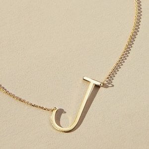 Monogram Pendant “J” Necklace